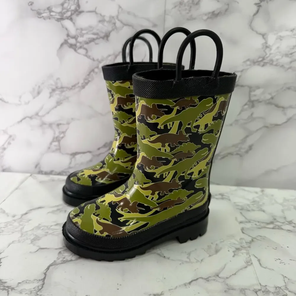 London Fog Boys Rain Boots size 5 Rubber Waterproof NEW # box 951